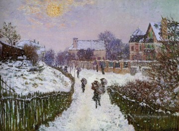 Boulevard St Denis Argenteuil Effet de Neige Claude Monet Peinture à l'huile